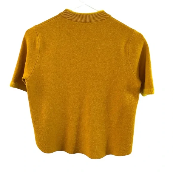 Zara Knit Mock Turtleneck Short Sleeve Sweater - Picture 2 of 5